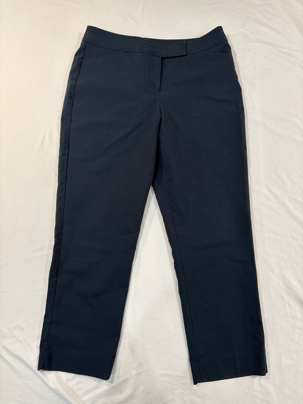 Talbots Curvy Navy Blue Straight Leg Dress Pants Trousers Size 12